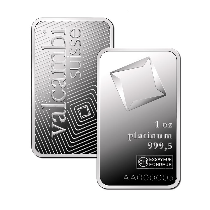 Valcambi platinová cihla 100 g