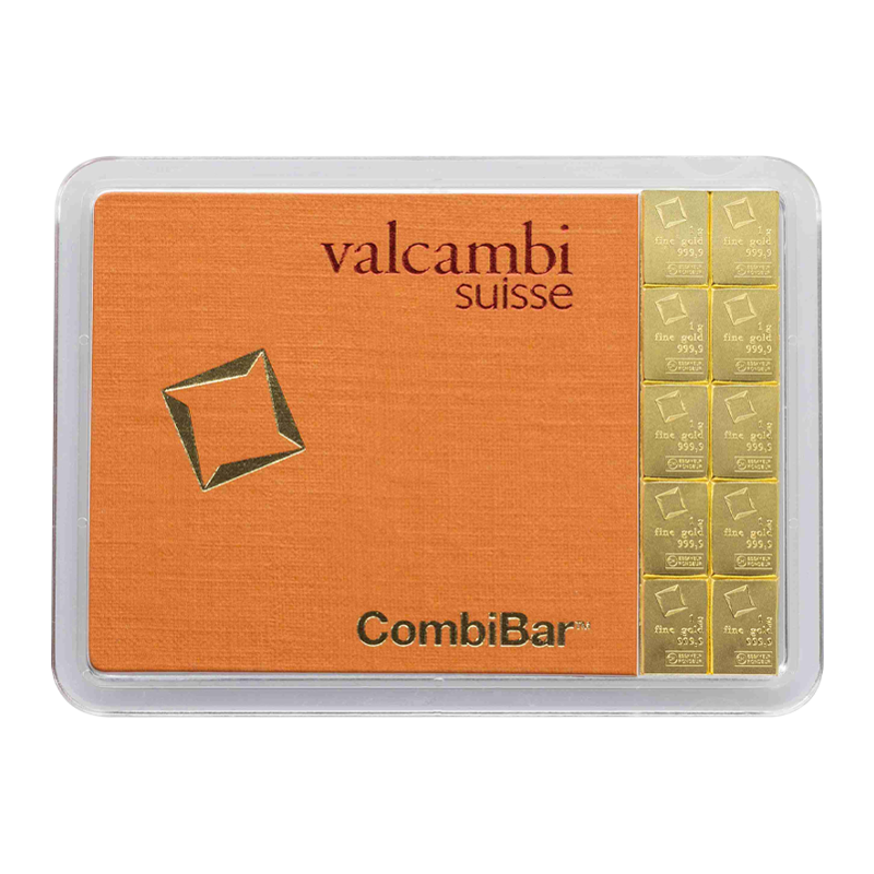 Valcambi CombiBar zlatý 10 x 1 g