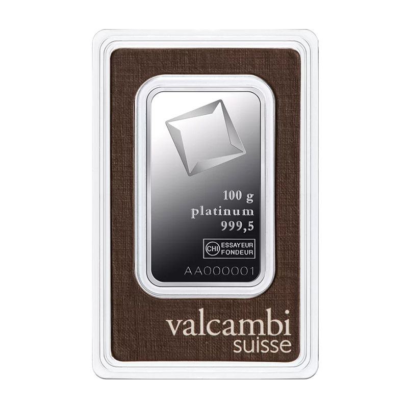 Valcambi platinová cihla 100 g