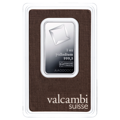 Valcambi palladiová cihla 1 oz