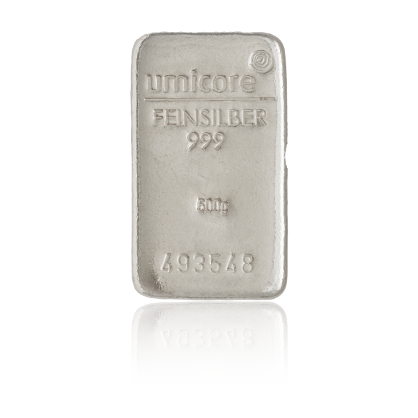 Umicore stříbrný slitek 500 g