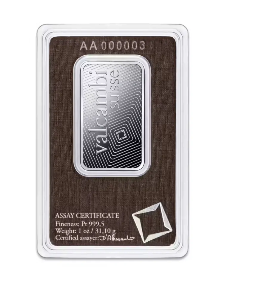 Valcambi platinová cihla 1 oz