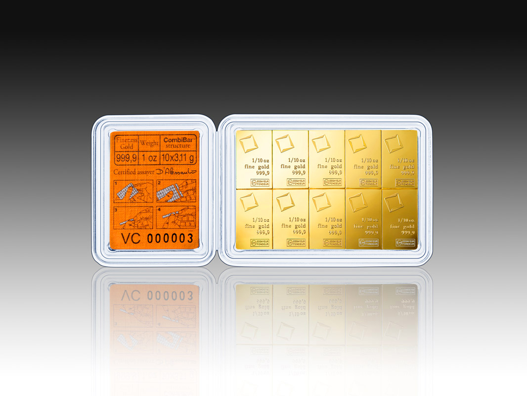 Valcambi CombiBar zlatý 10 x 1/10 oz