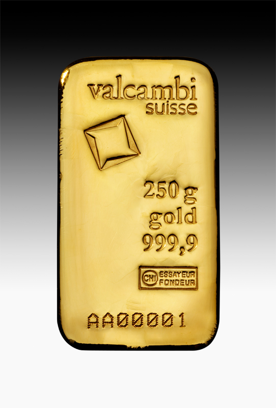 Valcambi Zlatá cihla 250 g