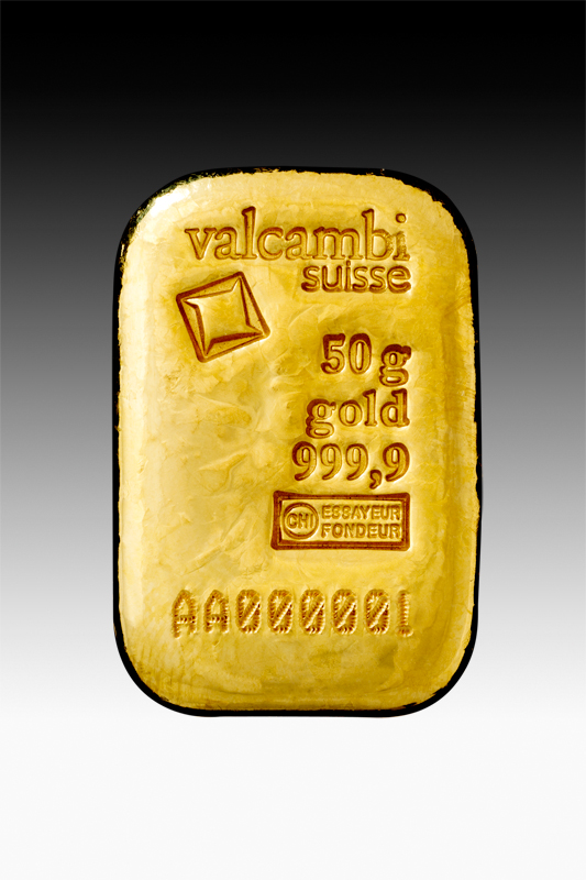 Valcambi Zlatá cihla 50 g