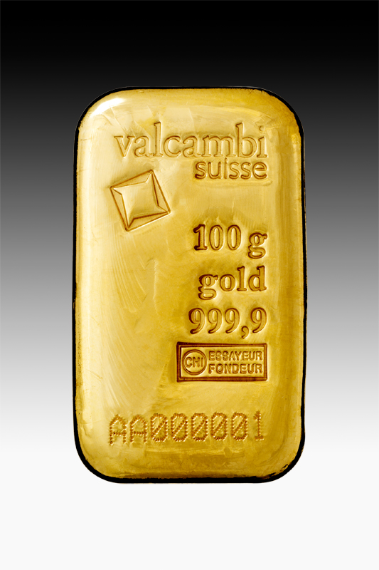 Valcambi Zlatá cihla 100 g