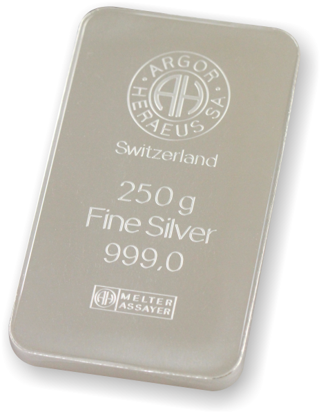 Argor Heraeus stříbrný slitek 250 g