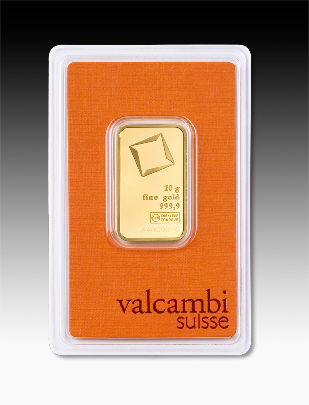 Valcambi Zlatý slitek 20 g