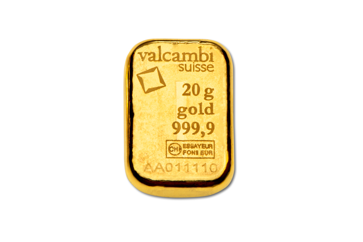 Valcambi Zlatá cihla 20 g