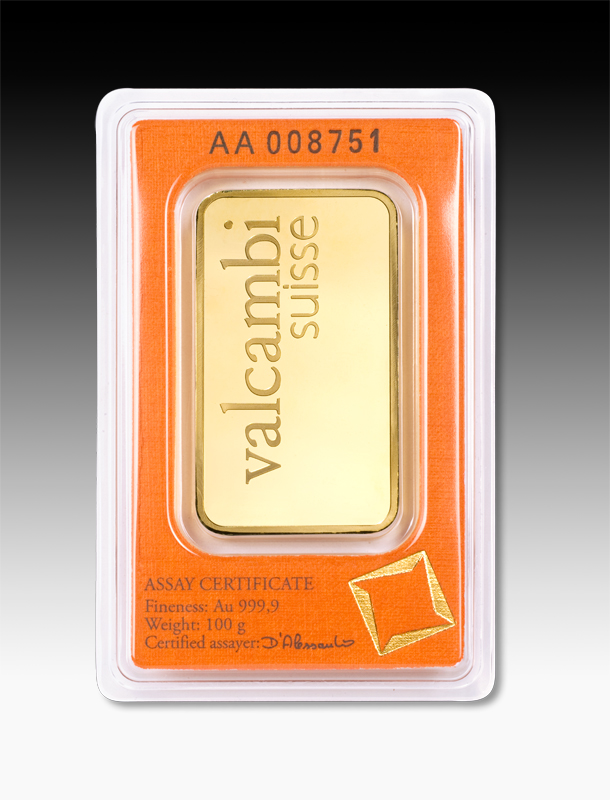 Valcambi Zlatý slitek 100 g