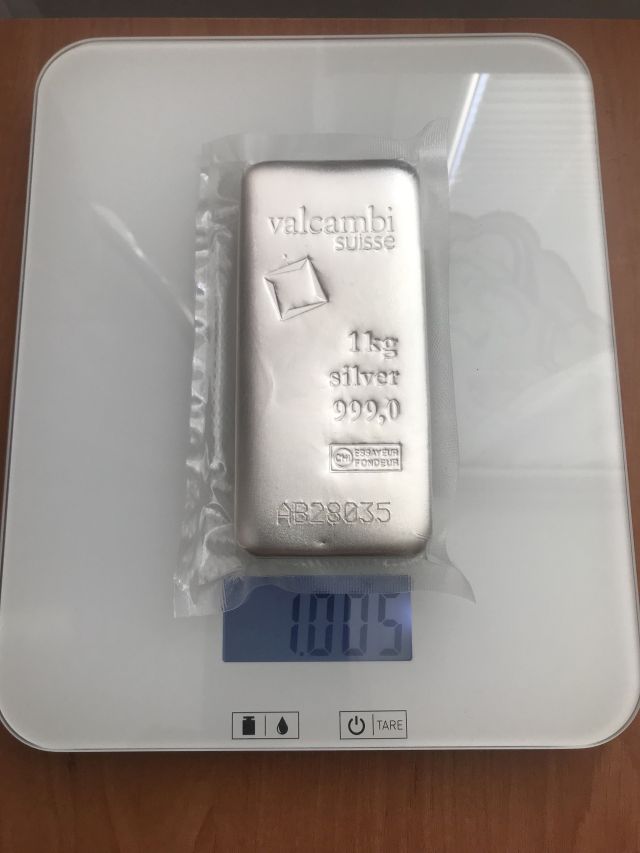Valcambi Stříbrný slitek 1 000 g