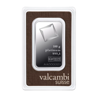 Valcambi platinová cihla 100 g