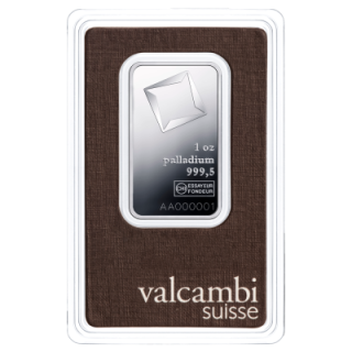 Valcambi palladiová cihla 1 oz