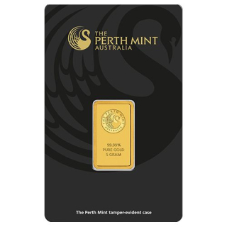Zlatý slitek 5 g Perth Mint